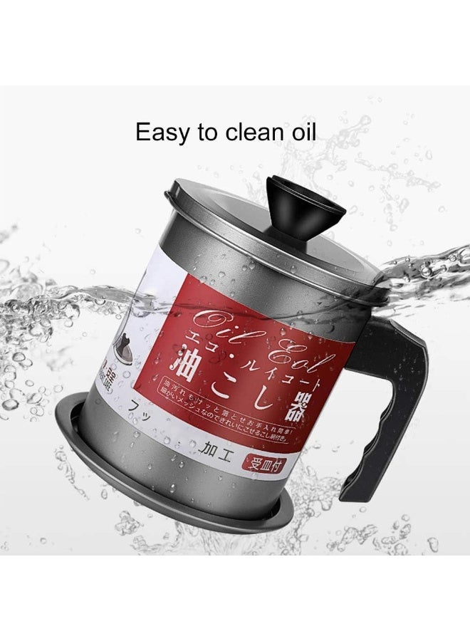 دورق زيت/سمن كوكر الأصلي مع مصفاة شبكية دقيقة - سعة 1400 مل - Image 2