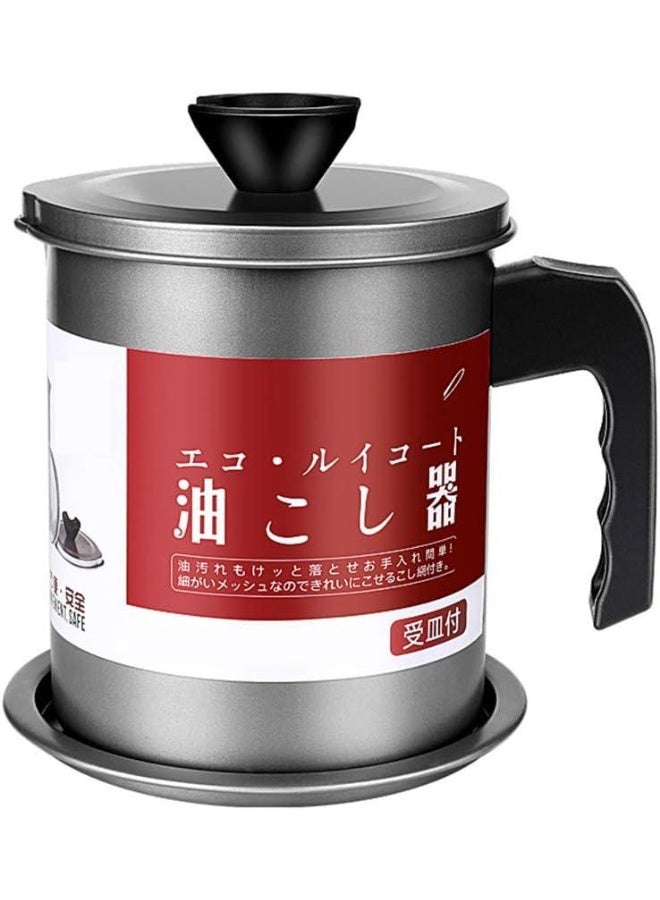 دورق زيت/سمن كوكر الأصلي مع مصفاة شبكية دقيقة - سعة 1400 مل - Image 1