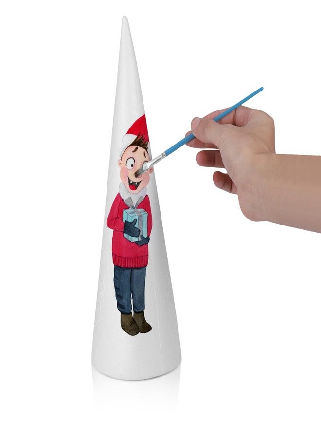 SUPVOX 2 قطع مخاريط رغوة مخاريط شجرة عيد الميلاد لعمل النماذج الحرفية وتنسيق الزهور (38x13.5 سم) - Image 2