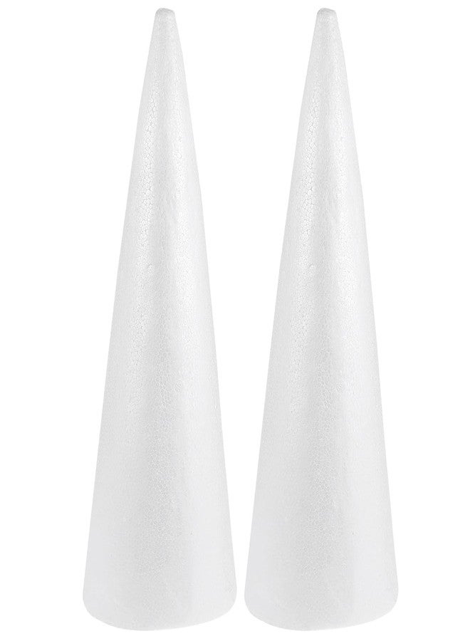 SUPVOX 2 قطع مخاريط رغوة مخاريط شجرة عيد الميلاد لعمل النماذج الحرفية وتنسيق الزهور (38x13.5 سم) - Image 1