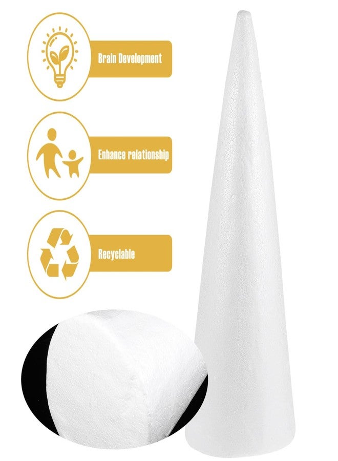 SUPVOX 2 قطع مخاريط رغوة مخاريط شجرة عيد الميلاد لعمل النماذج الحرفية وتنسيق الزهور (38x13.5 سم) - Image 5