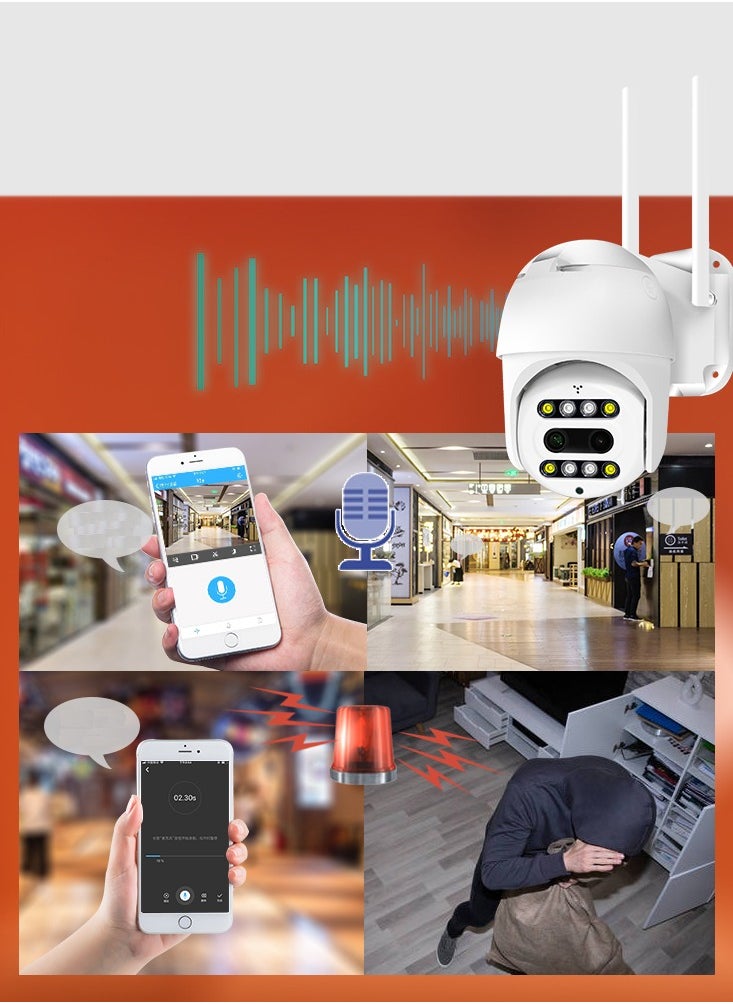 Crony - NIP-21HS carecam PRO APP ball Face recognition and shooting linkage alarm Voice alarm Day and night full color dual lens camera - Image 1