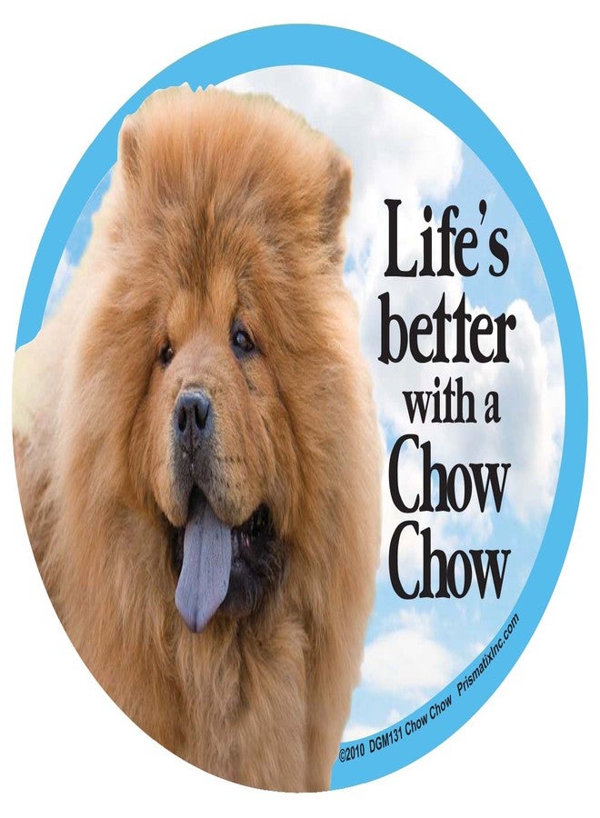 Prismatix Chow Chow Oval Dog Magnet for Cars