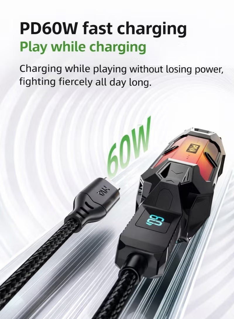 بيفا PIVA X41 4 في 1 USB-C مركز الألعاب ومحطة حوض مع بطاقة صوت DAC ، شحن سريع 60W PD ، مقبس صوت 3.5 مم ، منفذ بيانات USB ، إضاءة RGB - متوافق مع iPhone و iPad و Android و RedMagic وأجهزة الكمبيوتر المحمولة - Image 3