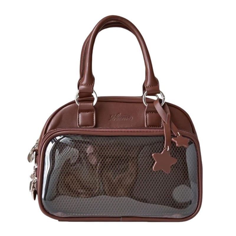 Vobomo Ita Bag Ita Backpack with Insert Big Capacity Single Shoulder Bag Crossbody Bag Y2k Handbag Commuter Bag Brown - Image 2