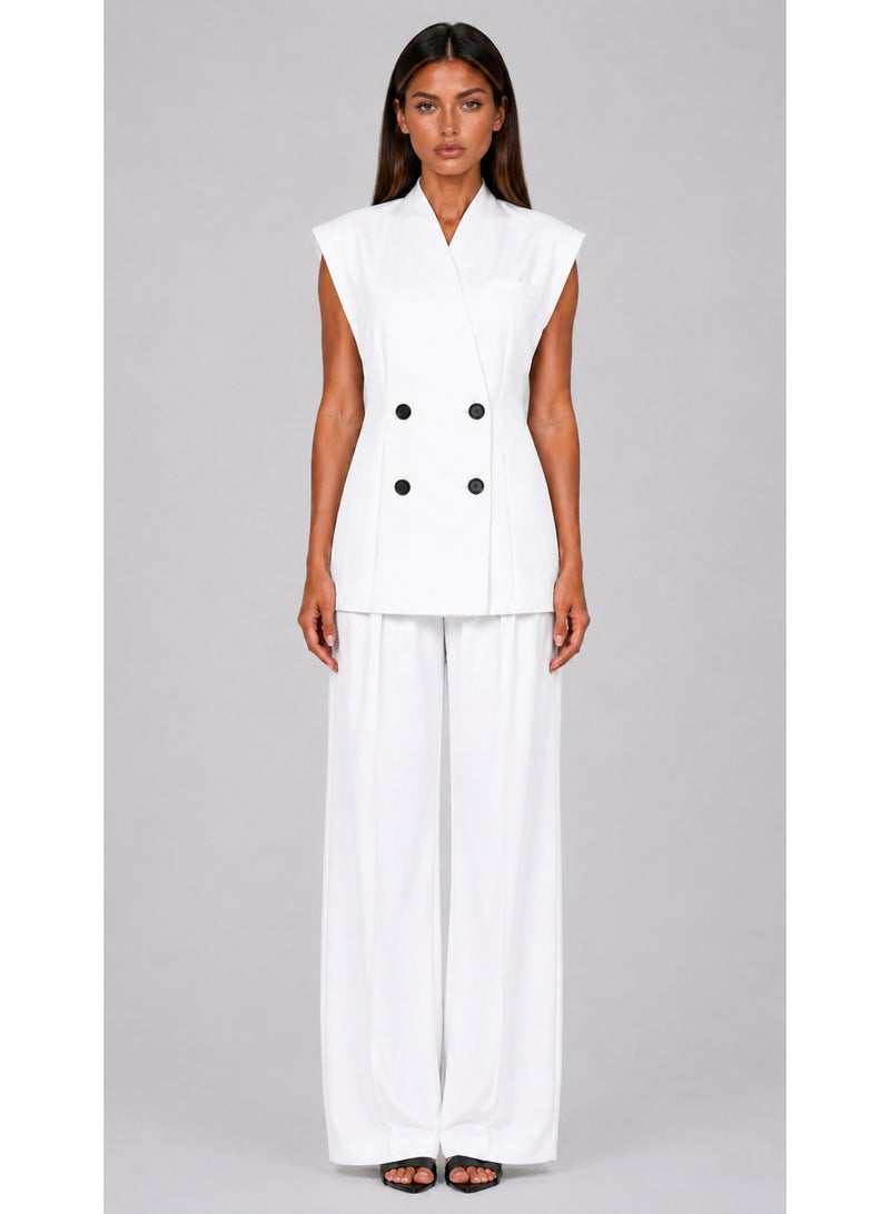 KYVELi Modern Elegance Suit Set-White - Image 3