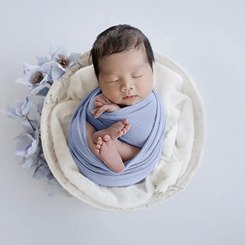 ForBaysy Newborn Posing Wrap Newborn Photography Props Soft Stretch Knit Blanket Handmade Wrap for Baby Boys Girls Photoshoot - Image 3