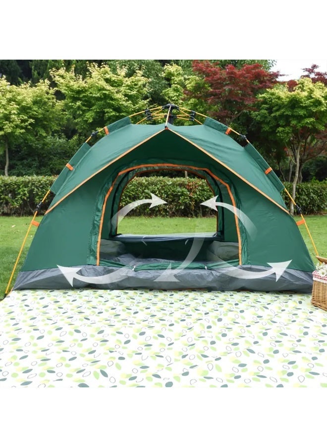IDEAL PACK Automatic Pop-Up Camping Tent for 2-4 Persons – Waterproof Double Layer Family Outdoor Shelter with UV Protection, Easy Setup Portable Dome Tent with Carry Bag for Hiking, Beach, Picnic, and Travel Us - Image 4