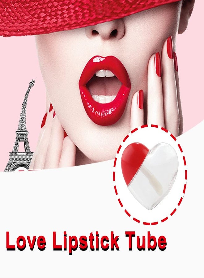 Ewanda store 20 Pcs 5ml Heart Shaped Empty Lip Gloss Tubes Containers Gloss