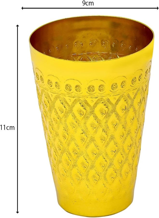AKDC Aluminum Drinking Glasses, Coffee Cup/Tea Cup/Chilling Beer Glasses, Golder Color For Home&Outdoor (9X11Cm) - Image 2