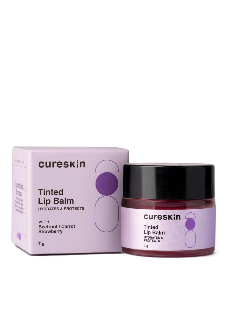Cureskin Tinted Lip Balm For Women And Men |Hydrates & Protects For Lip Tint With Beetroot,Carrot & Strawberry |Lip Lightening Balm For Dark Lips |Tinted Lip Balm For Dark Lips To Lighten,1 Count - Image 1