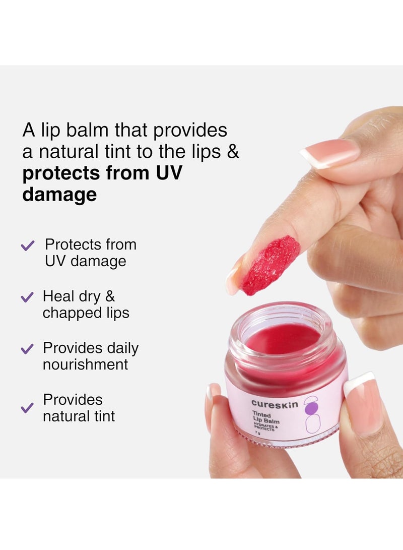 Cureskin Tinted Lip Balm For Women And Men |Hydrates & Protects For Lip Tint With Beetroot,Carrot & Strawberry |Lip Lightening Balm For Dark Lips |Tinted Lip Balm For Dark Lips To Lighten,1 Count - Image 2