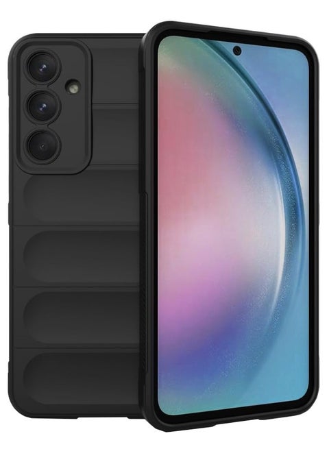 Samsung Galaxy A-55 Back Cover, Creative TPU Protective Case for Galaxy A-55, Anti-Fall and Shockproof Skin Feel Case Cover for Samsung A-55 5G 2024, Black