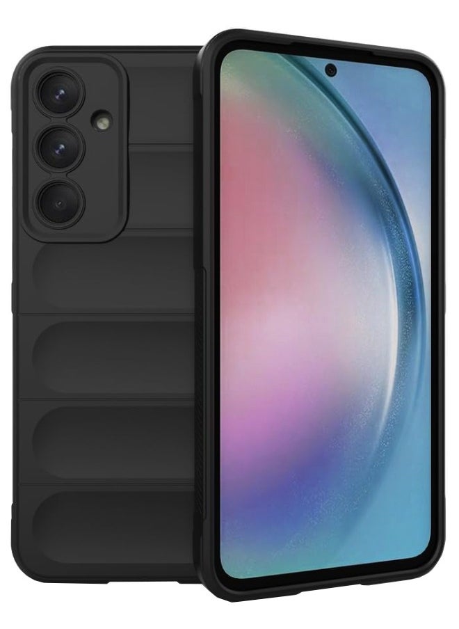Generic Samsung Galaxy A-55 Back Cover, Creative TPU Protective Case for Galaxy A-55, Anti-Fall and Shockproof Skin Feel Case Cover for Samsung A-55 5G 2024, Black  - Image 1