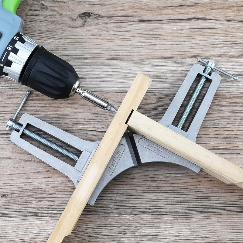 Pony 2-Piece 90 Degree Corner Clamp Set, Featured with 3’’ Maximum Opening, 200 lbs Clamping Force & 1/2’’ Clamping Height, Aluminum Alloy Body, Adjustable Right Angle Clamps for Multiple Projects - Image 5
