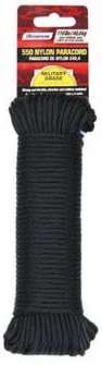 Secure Line Paracord Nylon 110 Lb Black 532  X 100  Braided