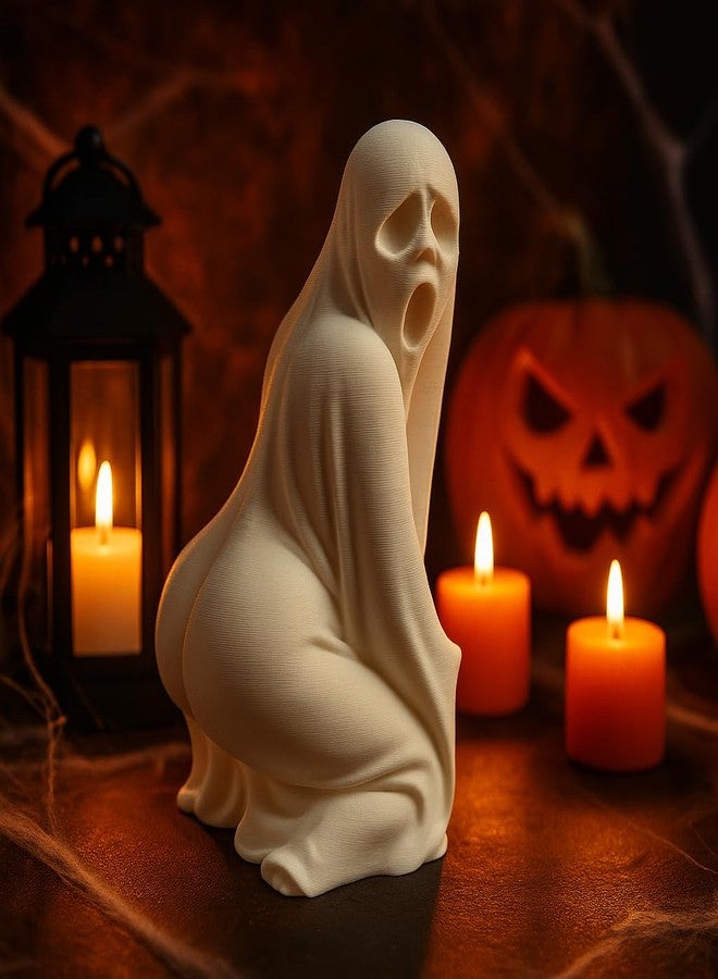 CUBIX3D Booty Boo Ghost Showpiece | Funny Spooky Figurine for Home & Office Décor | Quirky Gothic Sculpture & Halloween Decoration - 12 cm - Image 3