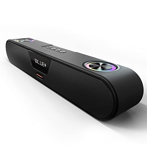 Crossbeats بار الصوت بلوتوث كروس بيتس بليز B24 24 واط، أضواء RGB للألعاب، AUX، بلوتوث، USB، FM و TWS I بطارية شحن سريع، اتصال متعدد المنافذ، مكبر صوت بلوتوث للتلفاز، الهاتف المحمول، الكمبيوتر، اللابتوبات، الأجهزة اللوحية باللون الأسود - Image 1