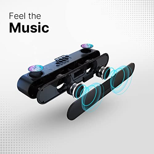 Crossbeats بار الصوت بلوتوث كروس بيتس بليز B24 24 واط، أضواء RGB للألعاب، AUX، بلوتوث، USB، FM و TWS I بطارية شحن سريع، اتصال متعدد المنافذ، مكبر صوت بلوتوث للتلفاز، الهاتف المحمول، الكمبيوتر، اللابتوبات، الأجهزة اللوحية باللون الأسود - Image 5