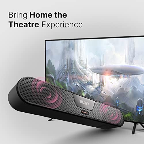 Crossbeats بار الصوت بلوتوث كروس بيتس بليز B24 24 واط، أضواء RGB للألعاب، AUX، بلوتوث، USB، FM و TWS I بطارية شحن سريع، اتصال متعدد المنافذ، مكبر صوت بلوتوث للتلفاز، الهاتف المحمول، الكمبيوتر، اللابتوبات، الأجهزة اللوحية باللون الأسود - Image 3
