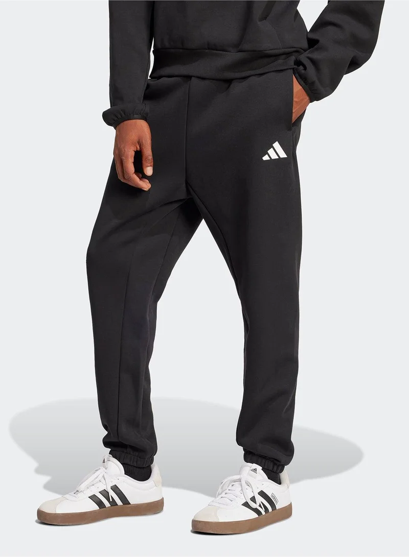 adidas بنطلون رجالي أسود غير رياضي