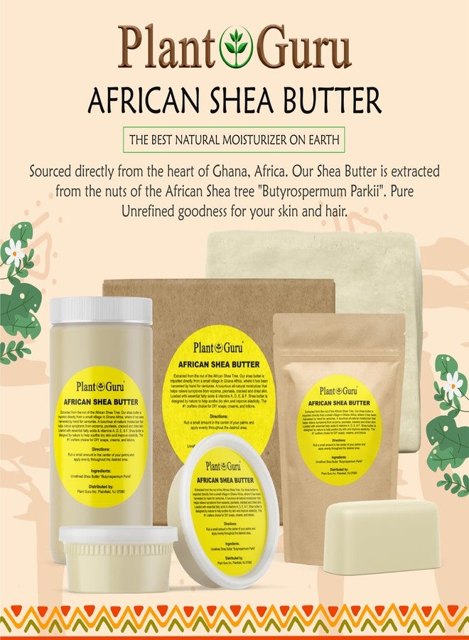 Plant Guru Raw African Shea Butter 8 oz. Bar 100% Pure Natural Unrefined IVORY - Imported From Ghana - Ideal Moisturizer For Dry Skin, Body, Face And Hair Growth. Great For DIY Soap and Lip Balm Making. - Image 3