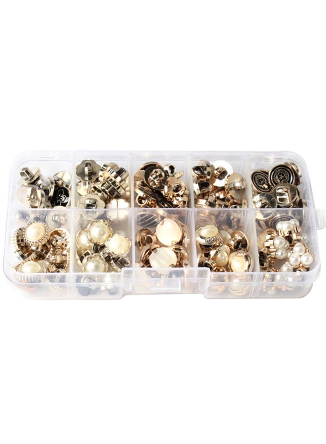100Pcs Round Pearl Resin Buttons with Shank for Clothes Shirts Suits Coats Sweaters Wedding Dress Clothing Decorations  - Image 4