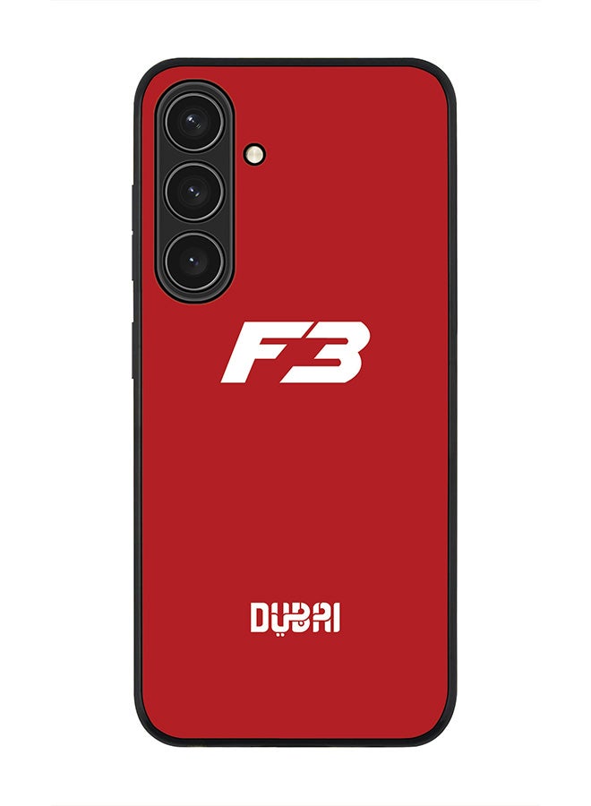 Stylizedd Rugged Black edge case for Samsung Galaxy S24 Plus, Slim fit Soft Case Flexible Rubber Edges Anti Drop TPU Gel Thin Cover-  Faz3 Dubai Red - Image 1