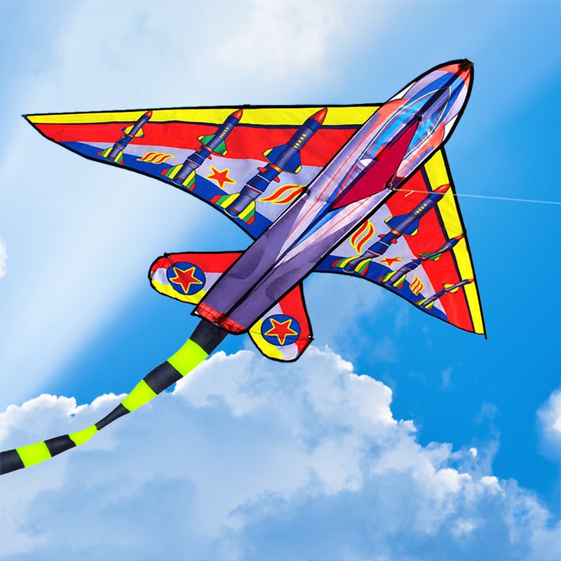 Plane Kite for Kids Adults Single Line Kite with Tail for Children Outdoor Game Beach Trip - Image 3