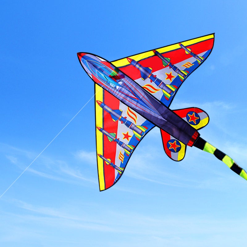 Plane Kite for Kids Adults Single Line Kite with Tail for Children Outdoor Game Beach Trip - Image 2