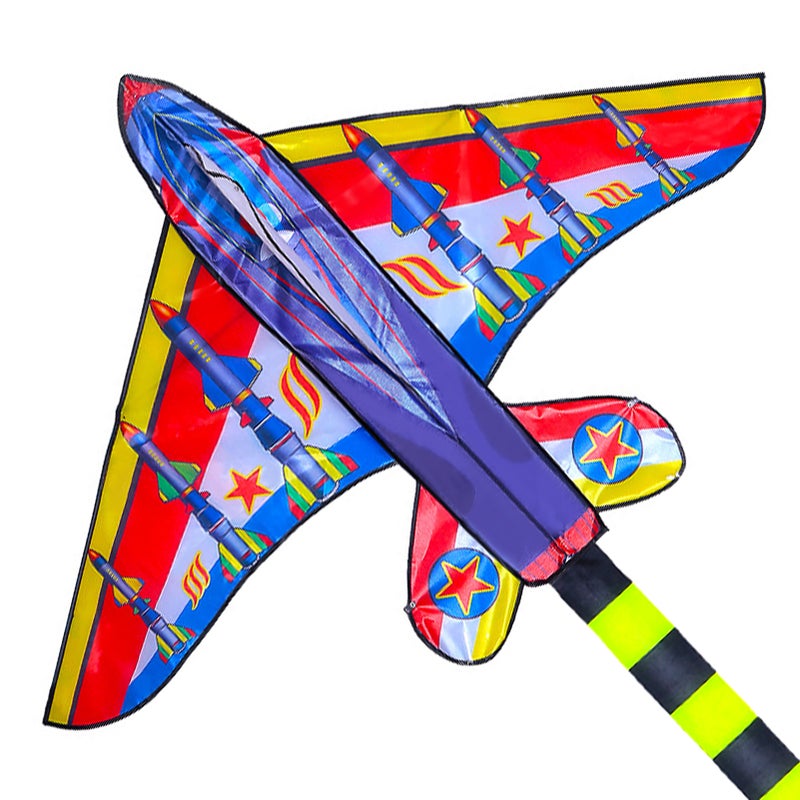 Plane Kite for Kids Adults Single Line Kite with Tail for Children Outdoor Game Beach Trip - Image 1