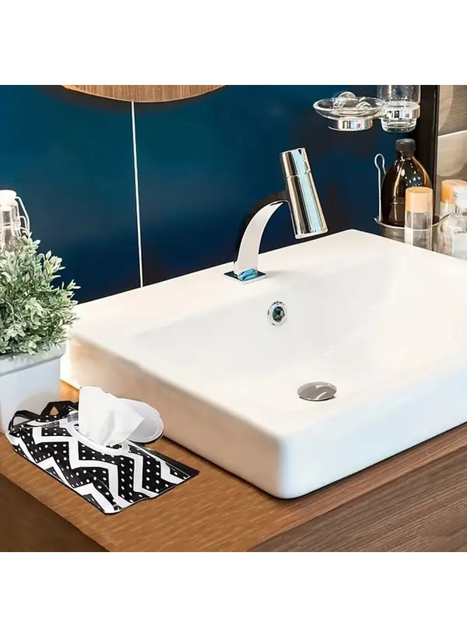 Black White Set of Two Reusable Portable Wipes Box Dispenser Bag Holder for Travel - Image 3