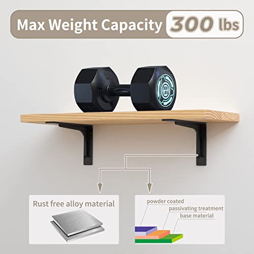 PICESA 24 x14.2 INCH Shelf Brackets,L Shelf Brackets,Vertical Angle, Premium Alloy Metal Heavy Duty Shelf Bracket, high Strength Mounting Hardware Included, Corner Brace Joint,Pack of 2. - Image 3