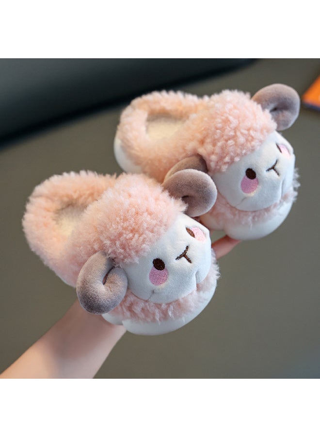 Children's Cotton Slippers For Boys And Girls In Winter For Children And Infants Indoor Home Baby Non-slip Mao Mao Bag Heel Cotton Shoes For Winter - Image 1