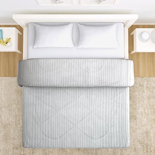 VIVEA RESERVE King Size Duvet Cover || Comforter Cover || Rajai Cover || Blanket Cover || Quilt Cover Double Bed with Zipper- 90" × 100" inches (Mist Gray) - Image 2