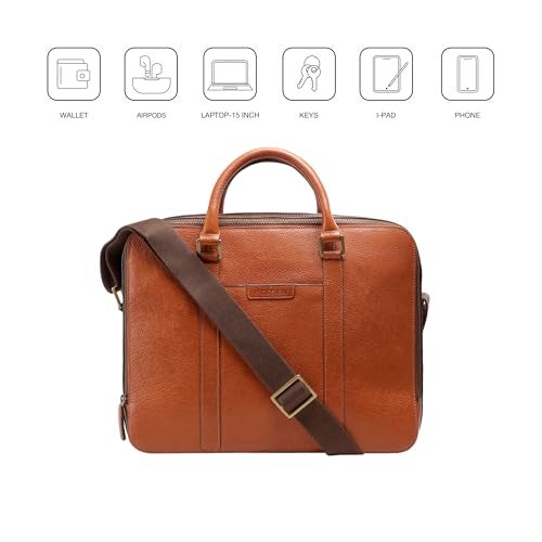 Hidesign Men's Leather Crossbody Bag - Image 5