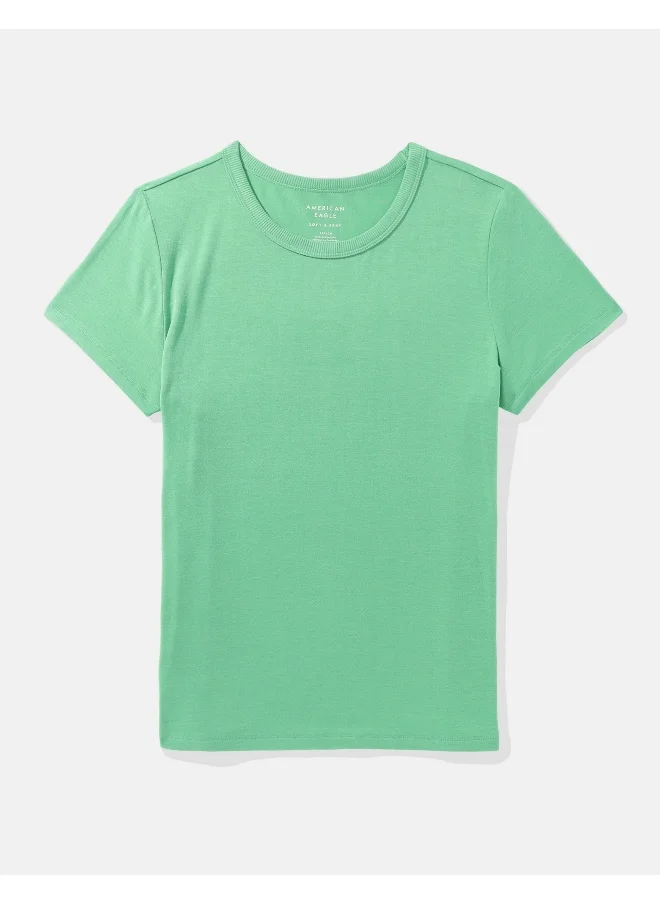 American Eagle Crew Neck Half Sleeve Top