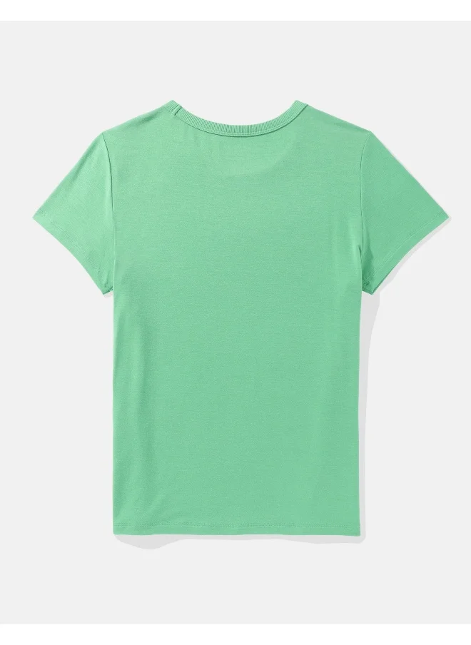 American Eagle Crew Neck Half Sleeve Top
