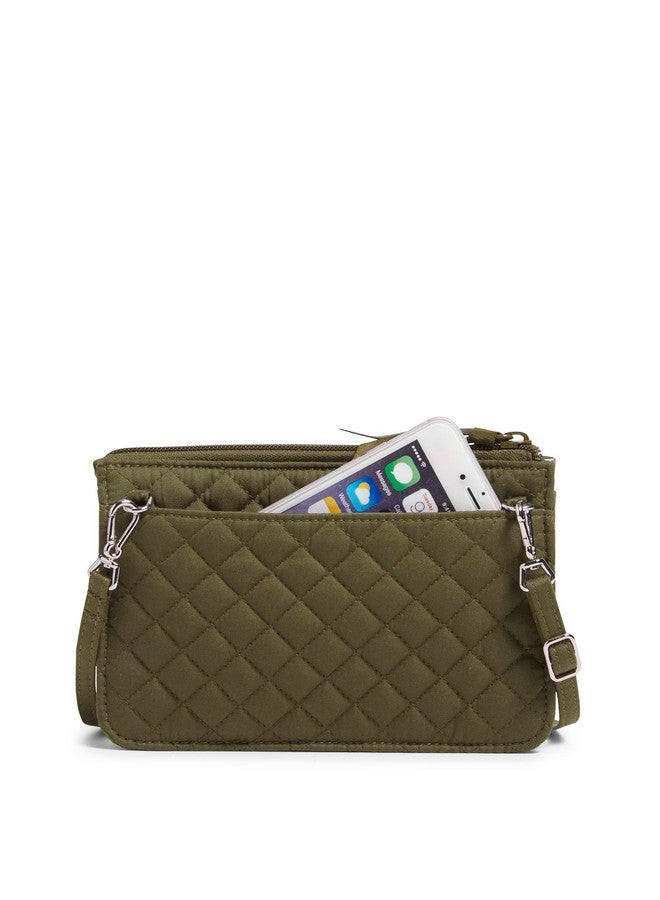 Vera Bradley Women'S Cotton Wallet Crossbody Purse With Rfid Protection Climbing Ivy Green One Size - Image 4