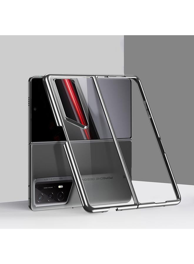 اس-توب جراب لهاتف Honor Magic V2 RSR Porsche Design، جراب هاتف قابل للطي شفاف مطلي بالكهرباء، شامل كليًا - Image 1