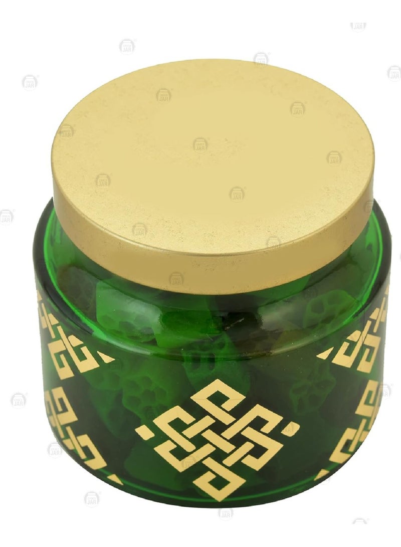CROCO JAR Premium Color Coated & Printed Design 600 ML REJOICE TR GREEN CHEX WITH GOLDEN CAP-4 PCS - Image 4