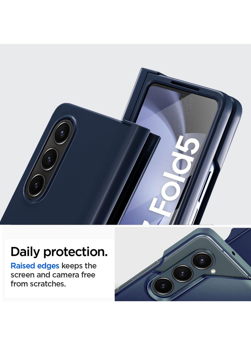SYOSI - Galaxy Z Fold 5 Case Original Built-in Screen Protector with Pen Holder 360 Full Body Protective Cover for Samsung Galaxy Z Fold 5 5G Case, Blue - Image 1