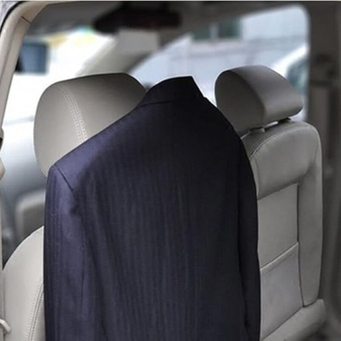 black sparrow BLACK SPARROW Car Seat Coat Hanger Headrest Coat Clothes Organizer Jackets Suits Shirts Hanger Hook Holder Backseat Orgainser - Image 2