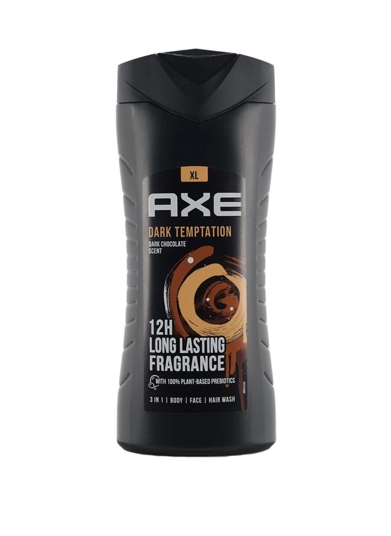 Axe Dark Temptation 12h Long Lasting Fragrance 3-In-1 Body Wash 400ml