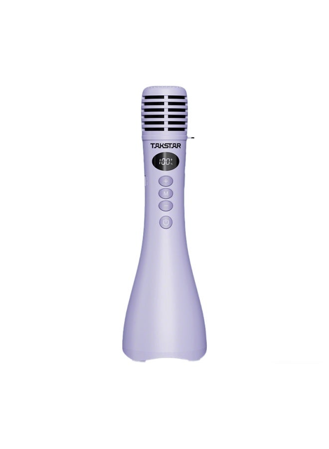 Takstar Da10 Second Generation Handheld Microphone Speaker All-in-one Wireless Microphone Small Bee Teacher Classroom Loudspeaker Amplifier Tour Guide Karaoke Speech Mic Glowing Purple Standard Editio - Image 2