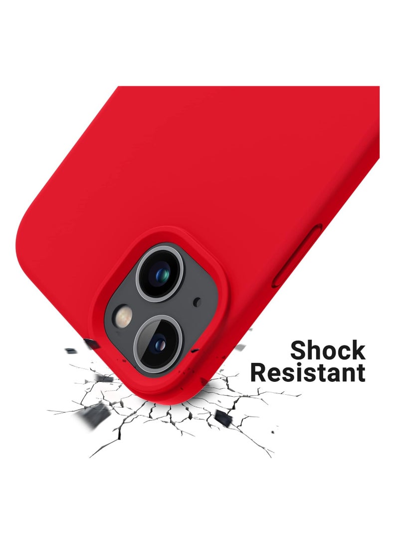 Generic Compatible with iPhone 14 Pro Case 6.1 Inch 2022, Silicone Case Ultra Thin Full Protection Liquid Silicone Mobile Phone Case Protection for iPhone 14 Pro 6.1 Inch 2022 Red  - Image 3