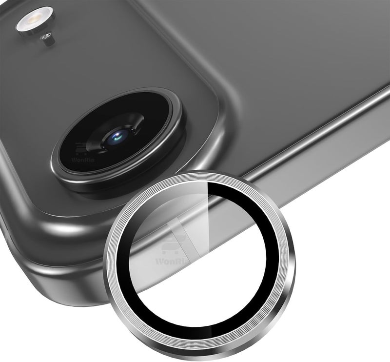WonReza ® Pack 1 - Camera lens Protector Ring for iPhone 17 Air 5G Camera Tempered Glass Aluminum Alloy Rings, Ultra-HD Metal Frame- Black - Image 1