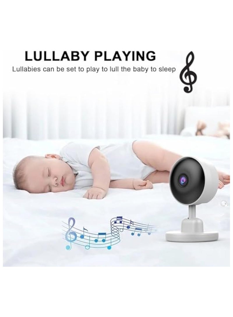 آسي بلاي مراقب طفل موثوق مع محادثة ثنائية الاتجاه، تنبيهات بكاء، شاشة عالية الدقة بحجم 2.8 بوصة، رؤية ليلية بالأشعة تحت الحمراء، حساس درجة الحرارة، تذكيرات التغذية، وعمر بطارية طويل من أجل راحة البال القصوى. - Image 3