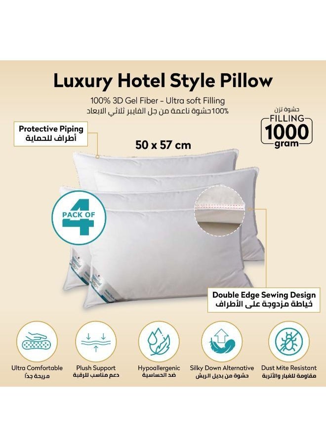 Donetella Hotel Style Super Saver Package -6 Pcs Comforter Set Grey +Mattress Topper + 4 Pillows ,King Size.  - Image 5