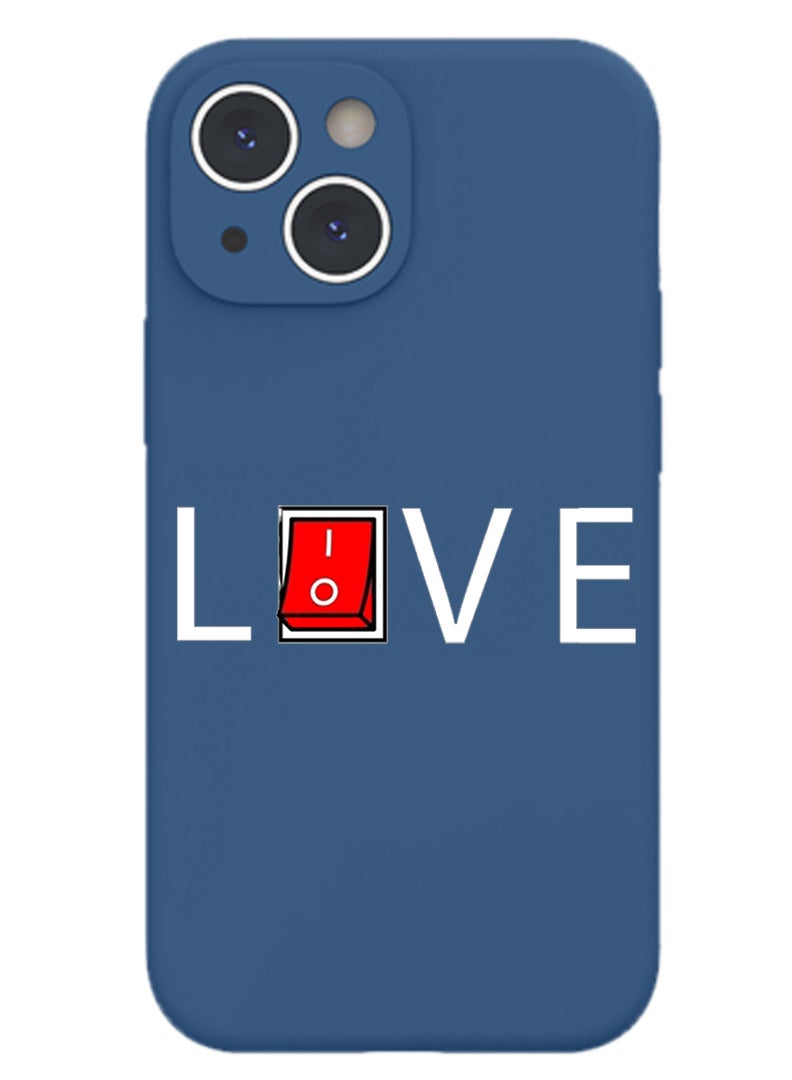 Theodor Protective Slim Fit Case Liquid Silicone Cover with Full Body Protection Anti-Scratch Shockproof Case For iPhone 14 Blue  - Llamazing lama  - Image 1